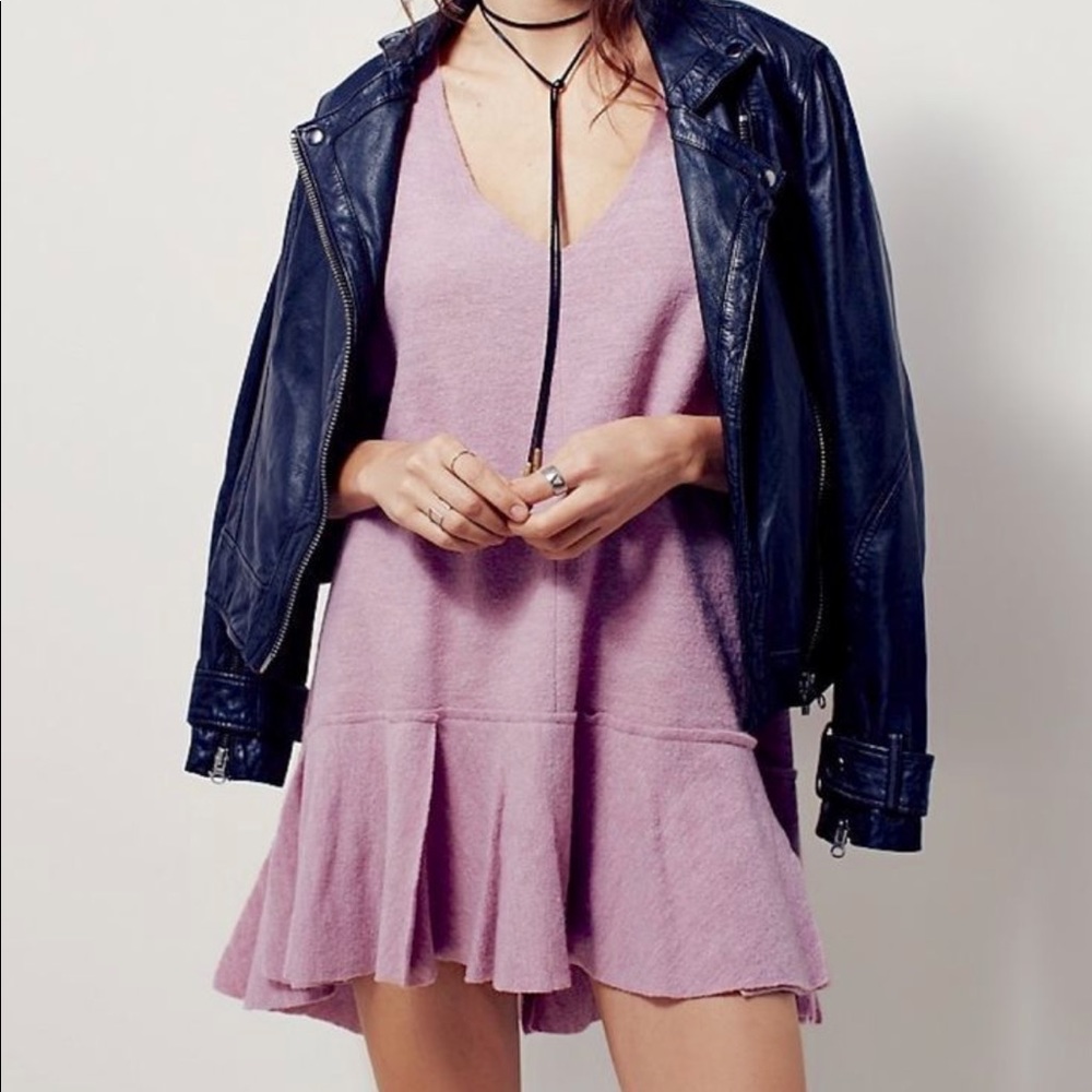 Free people wool trapeze slip dress 👗